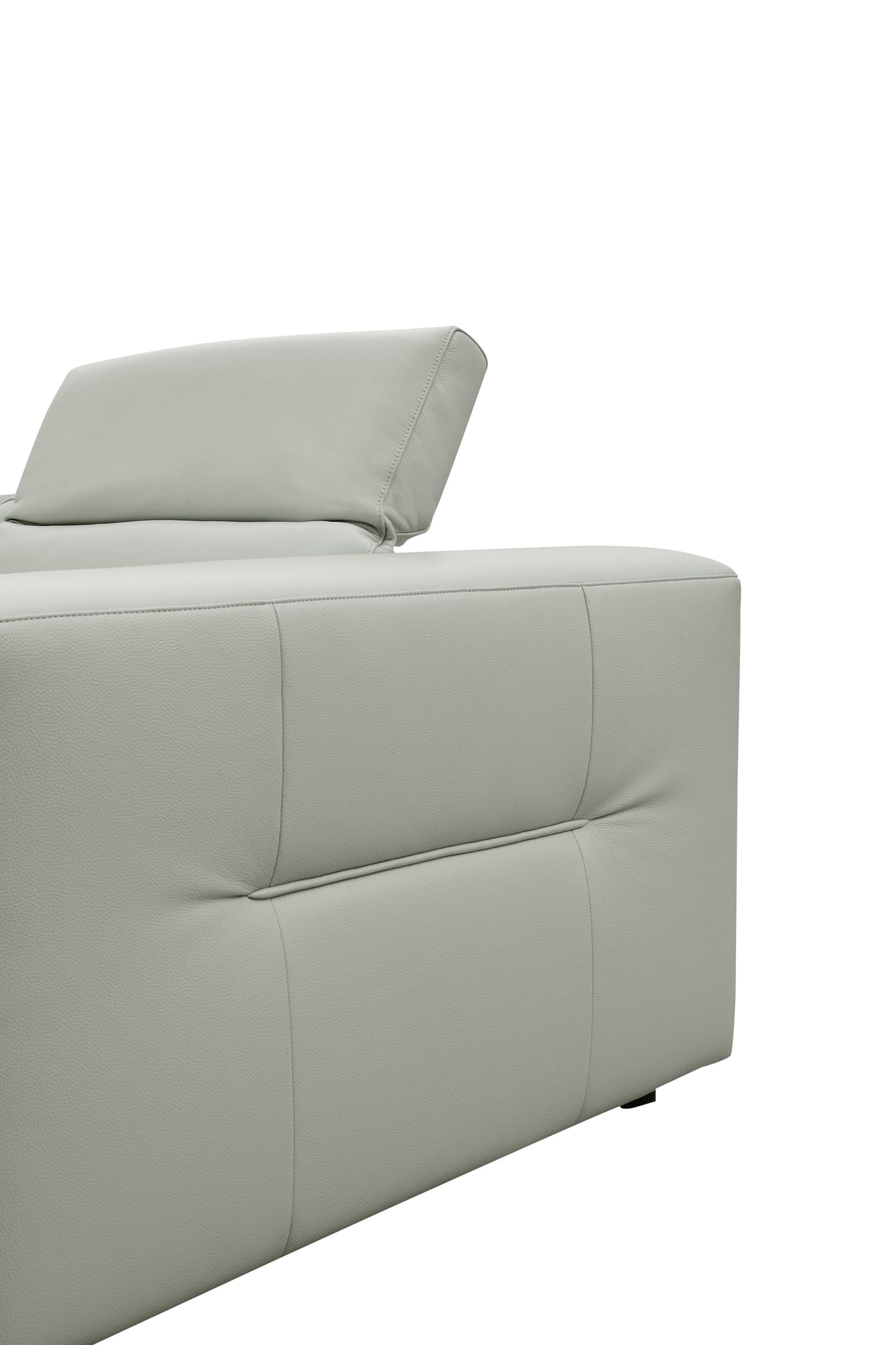 Noel Grey 6-Piece Italian Leather Power Reclining Sectional with Left-Facing Chaise and Right Arm Recliner view 13