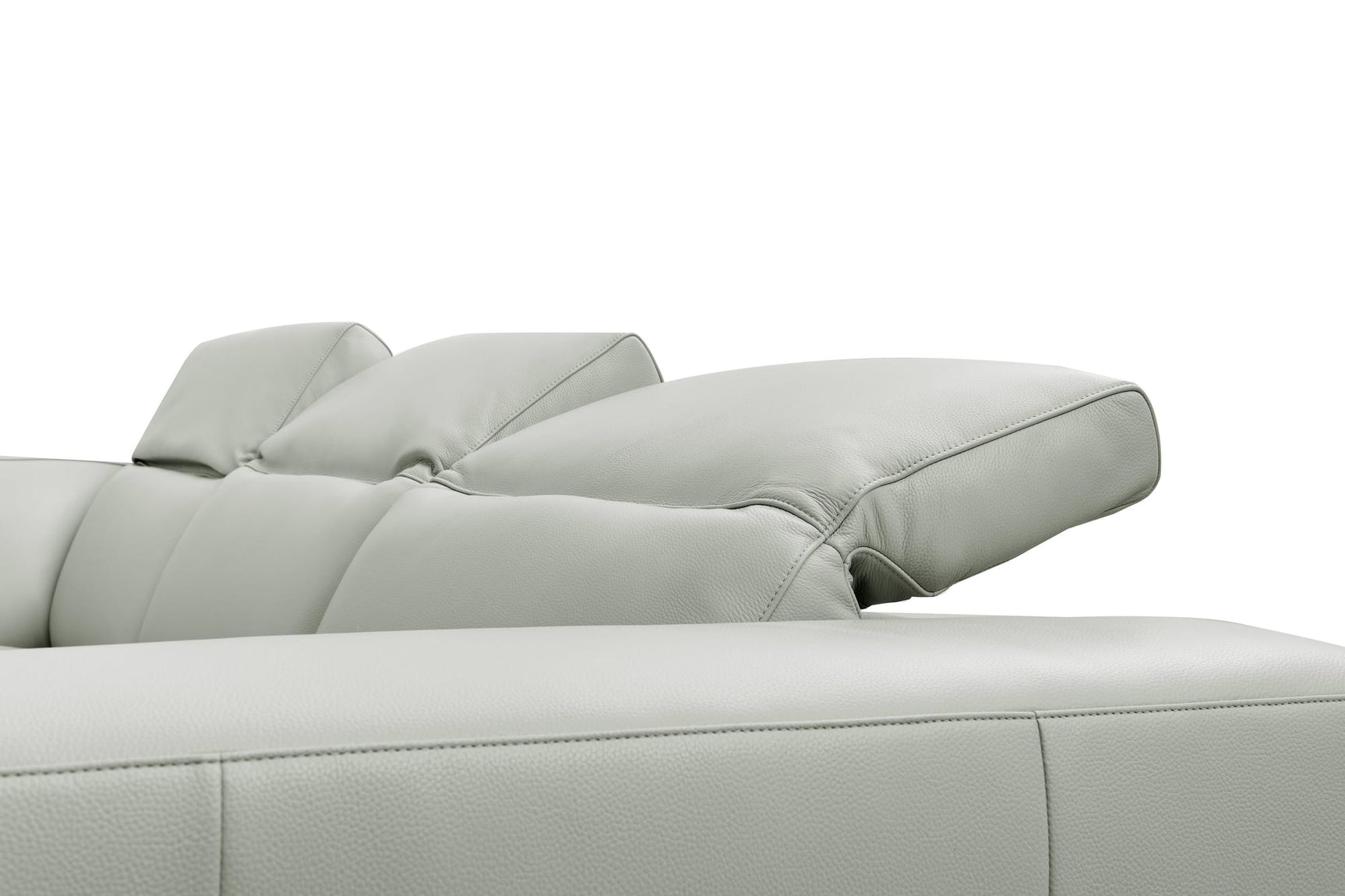Noel Grey 6-Piece Italian Leather Power Reclining Sectional with Left-Facing Chaise and Right Arm Recliner view 15