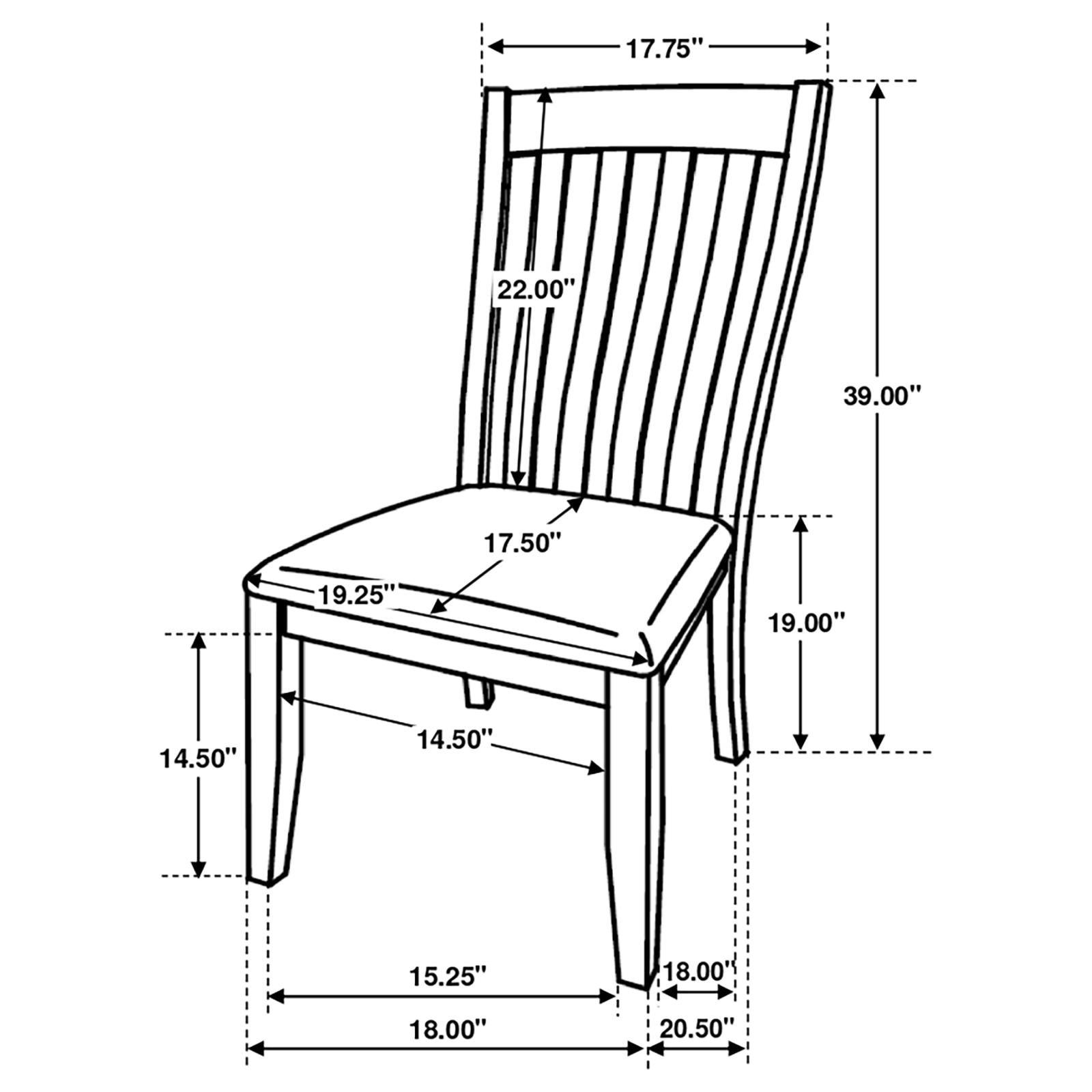 Nogales off white vertical slat back dining side chair wooden frame detail