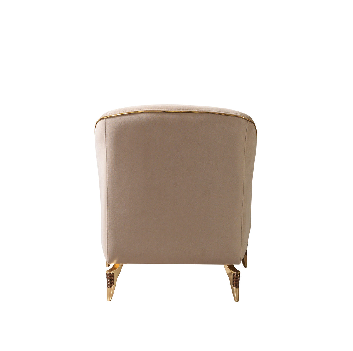 Vivian Coffee Velvet Sofa and Loveseat set front view