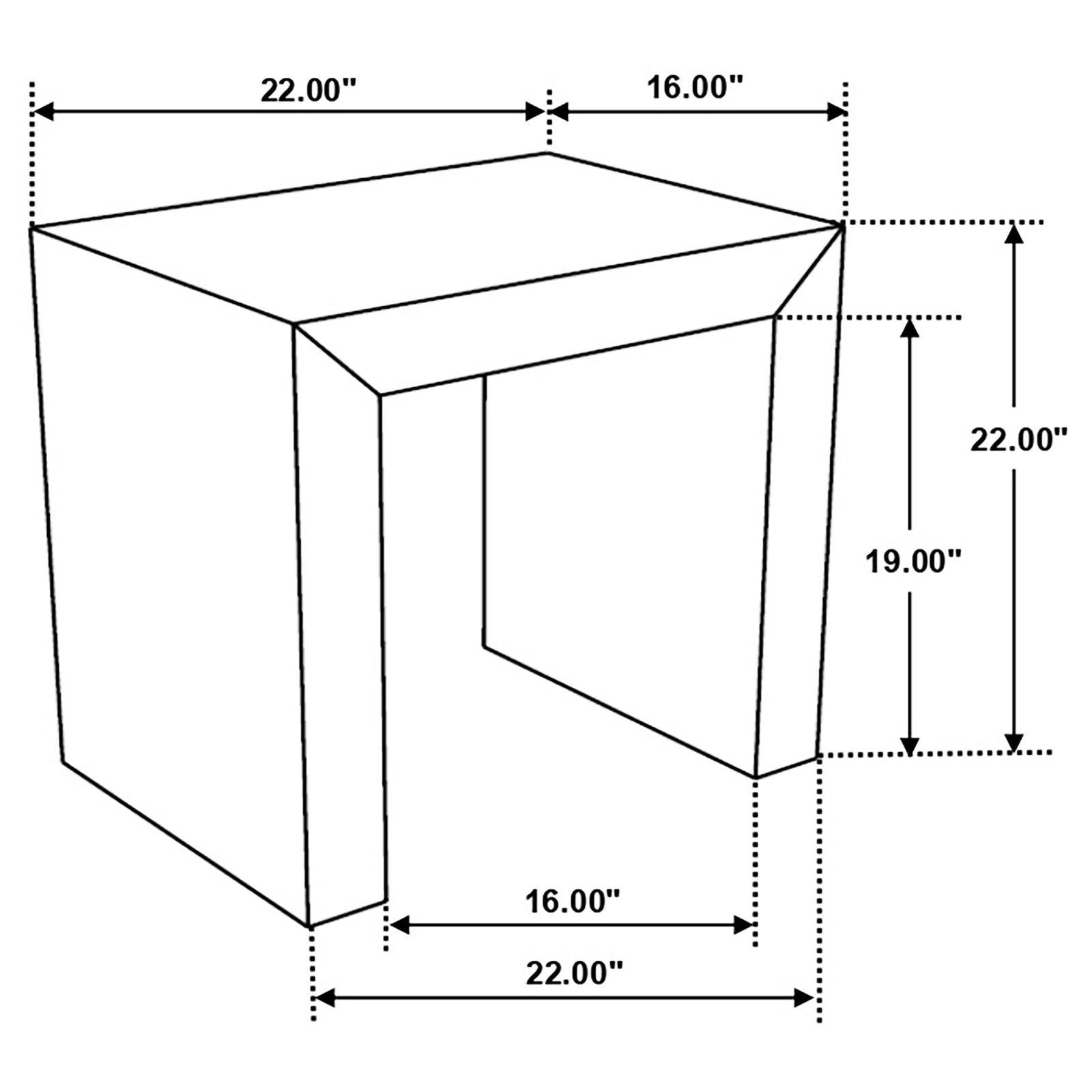 Top view of Odilia rectangular sheesham wood end table