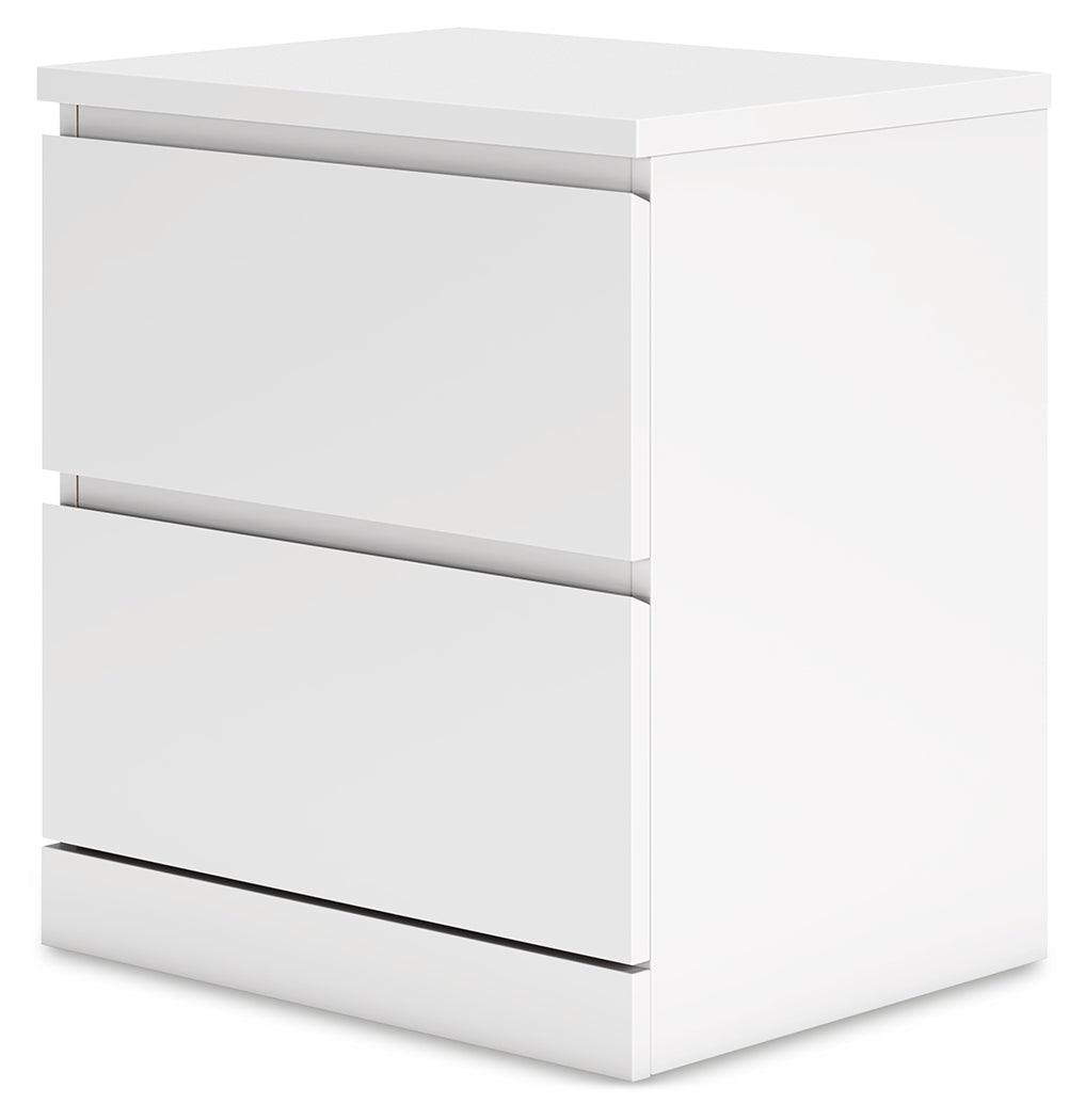 Onita White Nightstand side profile