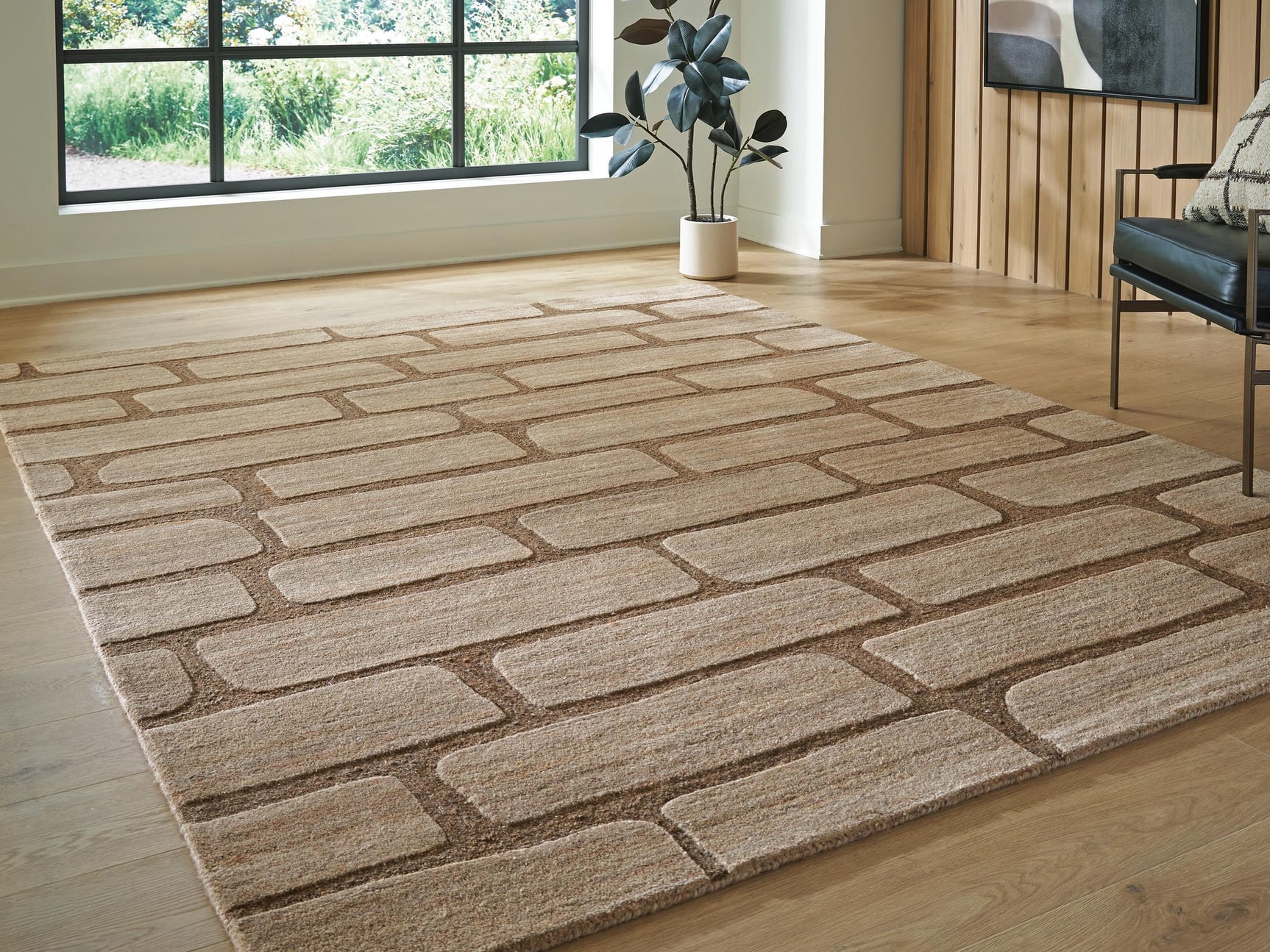 Orest Brown Large Rug from Decor Furniture