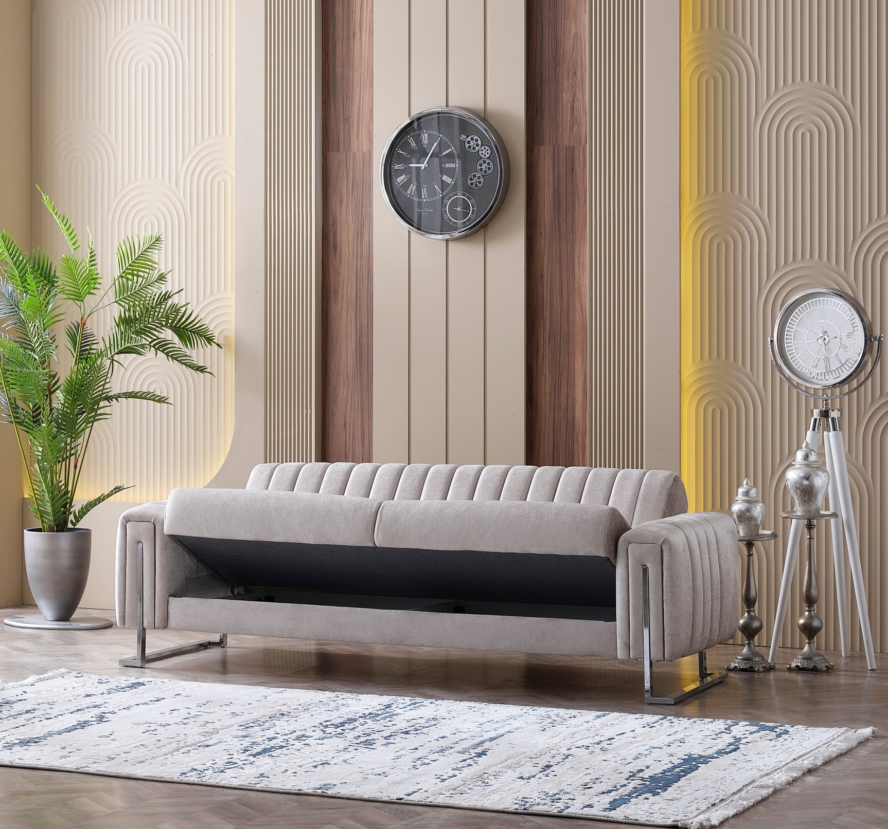 Serena Gray Velvet Living Room Set