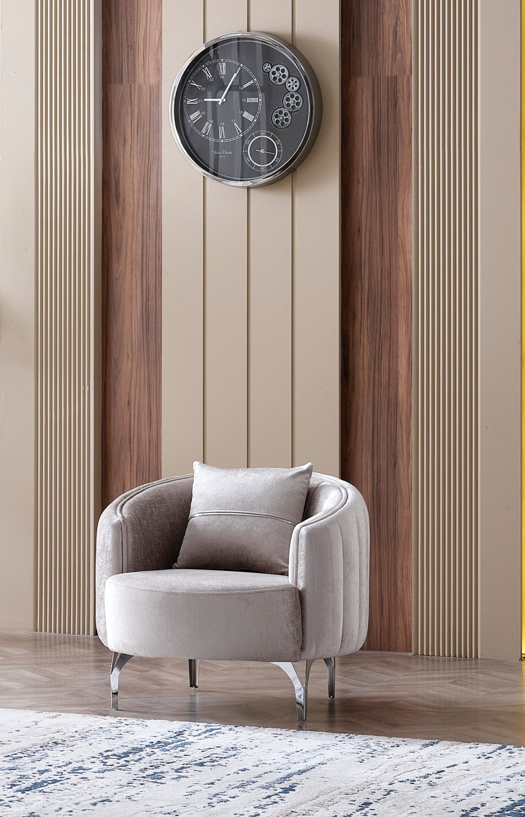 Serena Gray Velvet Living Room Set