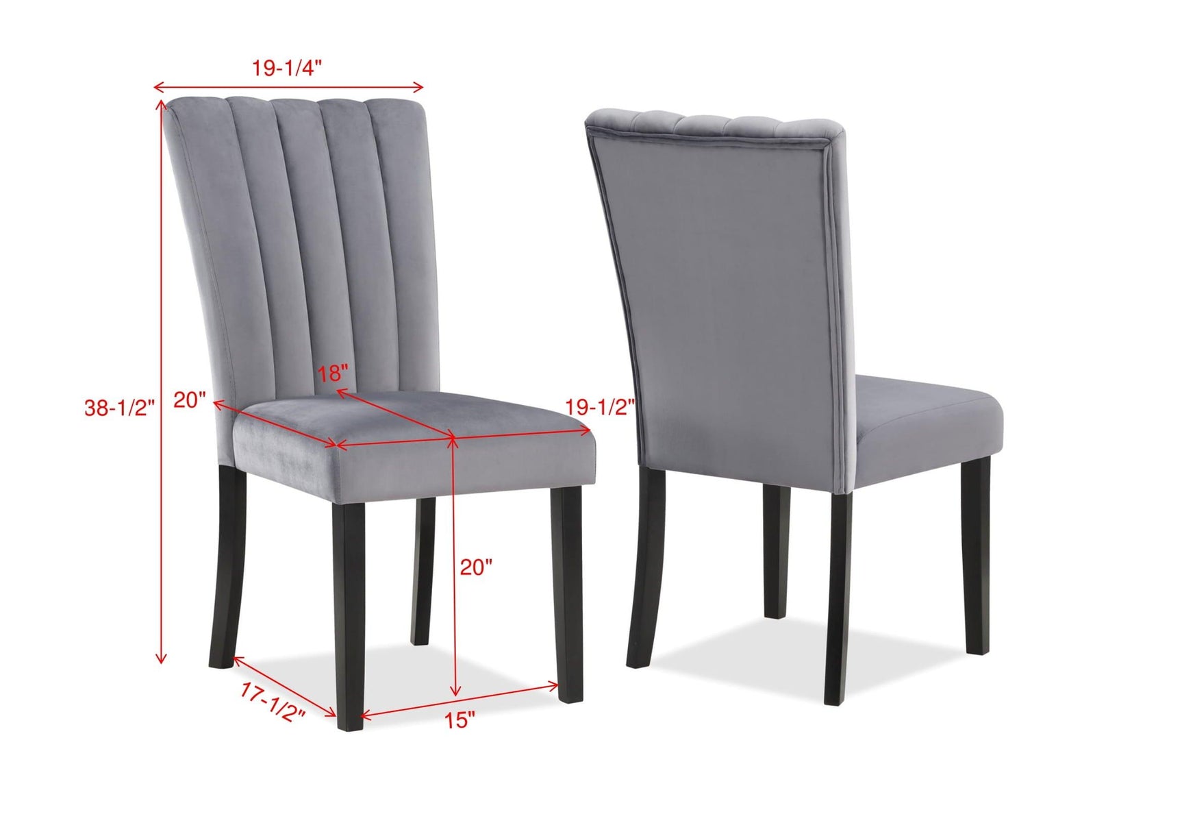 Close-up of chair design without crossbar