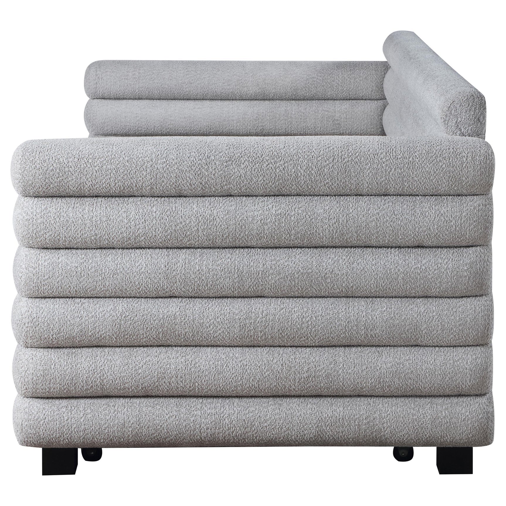 Patricia twin daybed with trundle angled view showing armrests