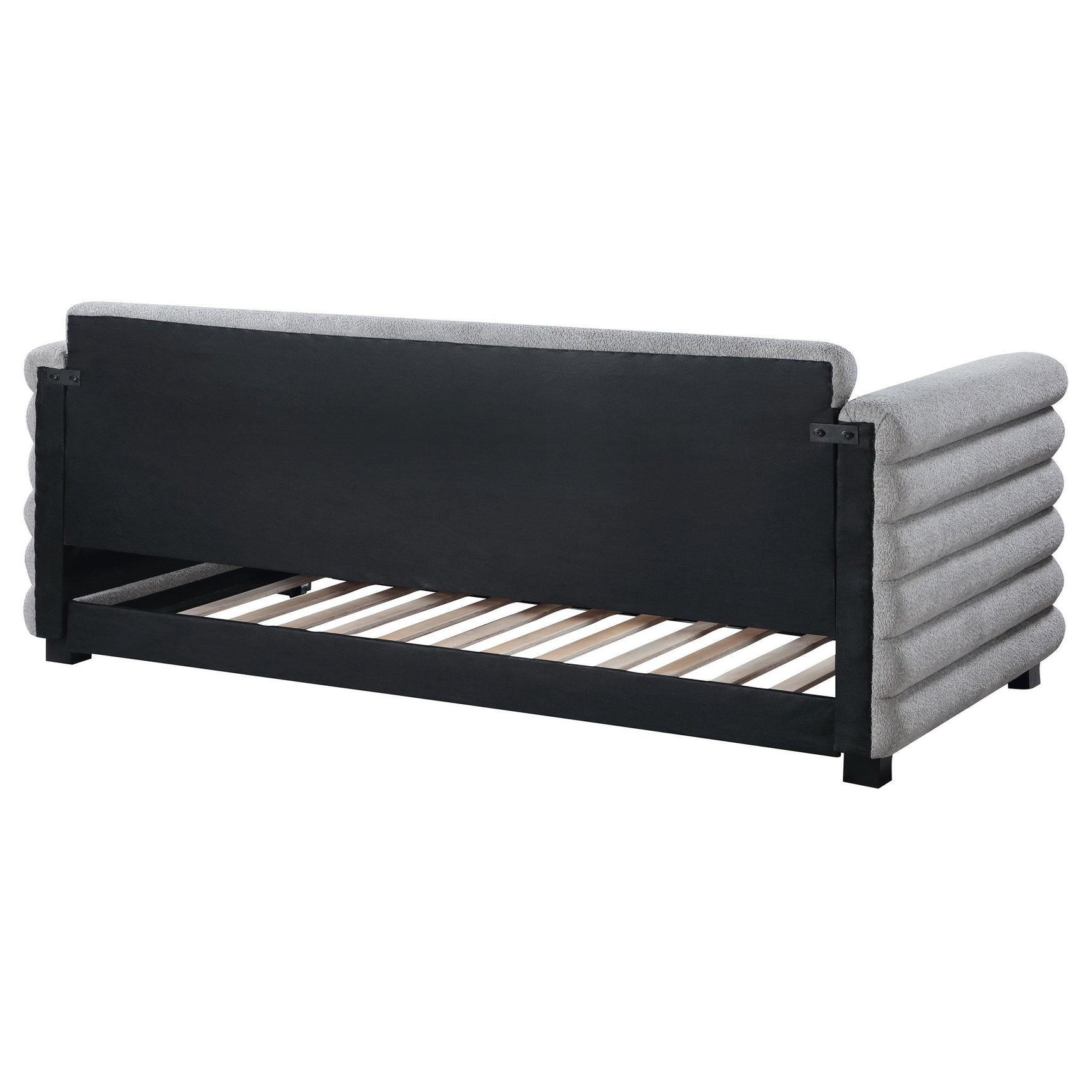Patricia daybed foam cushioning and boucle fabric close view