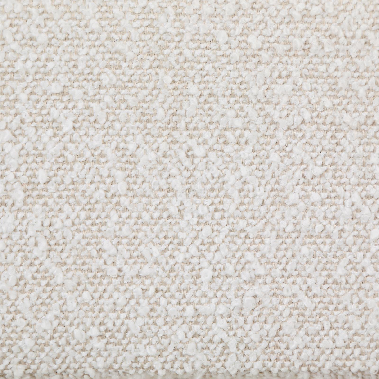 Petra Accent Side Chair in White with soft bouclé upholstery