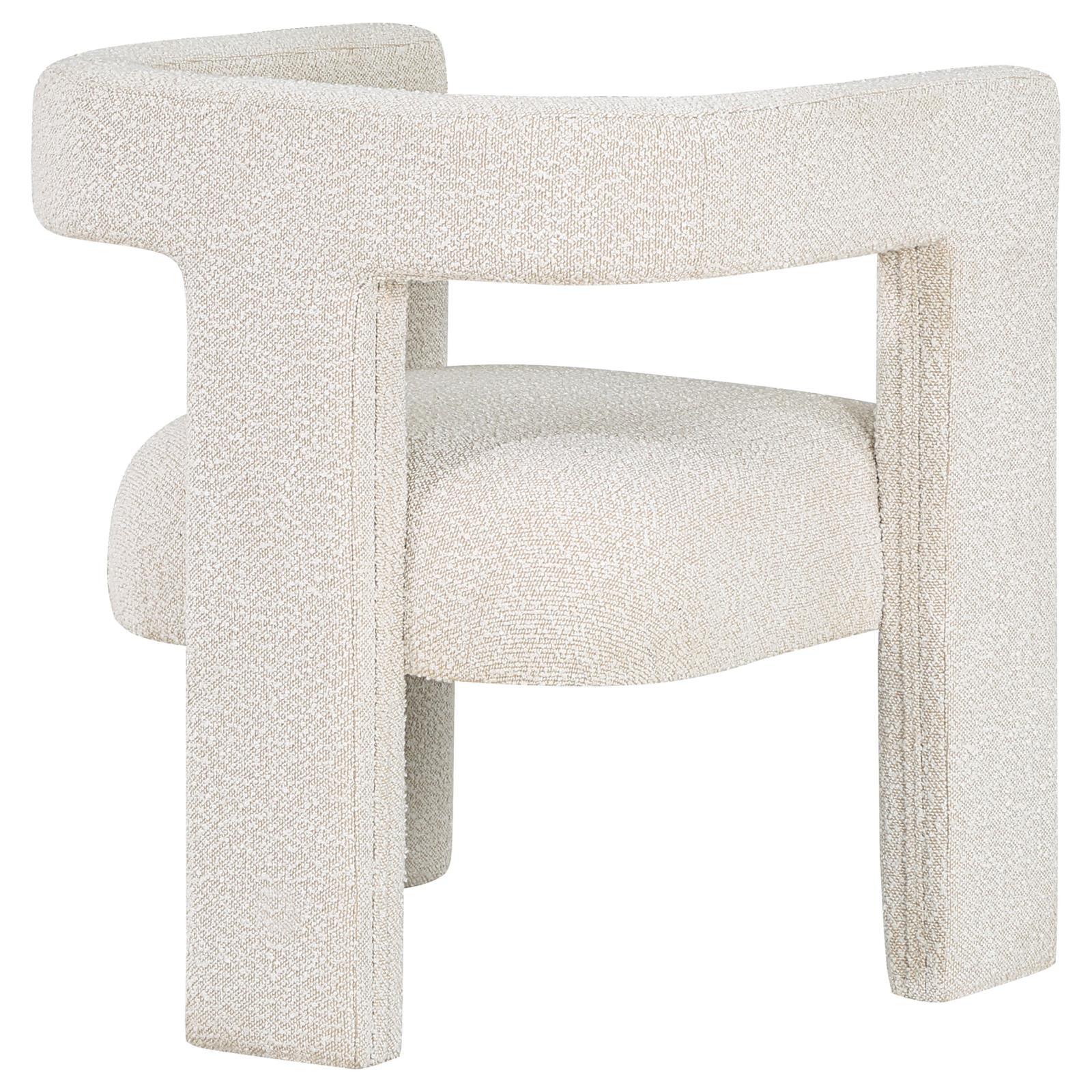 Petra Boucle Accent Chair cushioned seat and backrest details