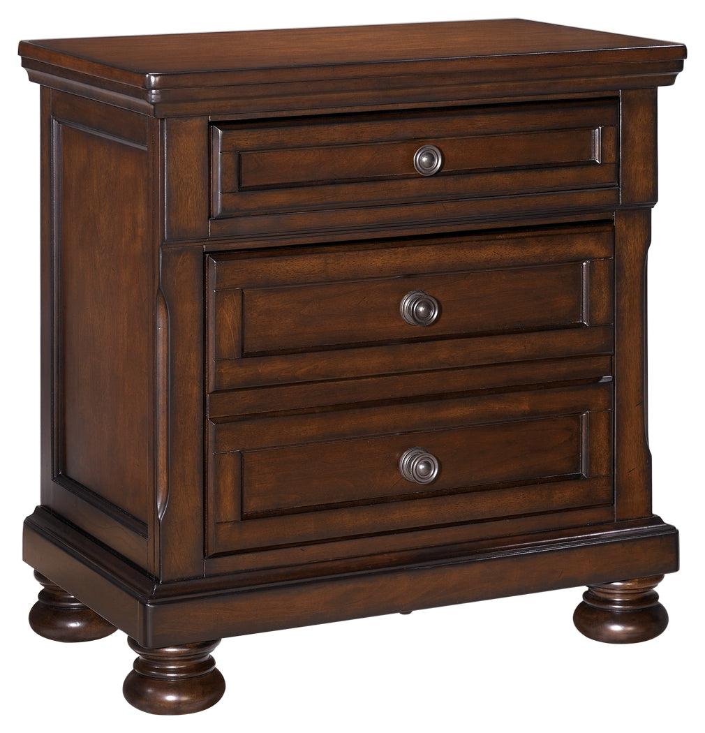 Porter Rustic Brown Panel Bedroom Set bed frontal main view
