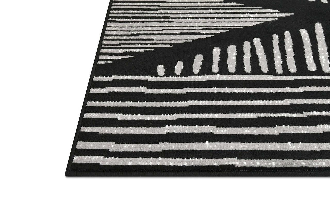 Posh 152-Crow medium area rug rolled side view