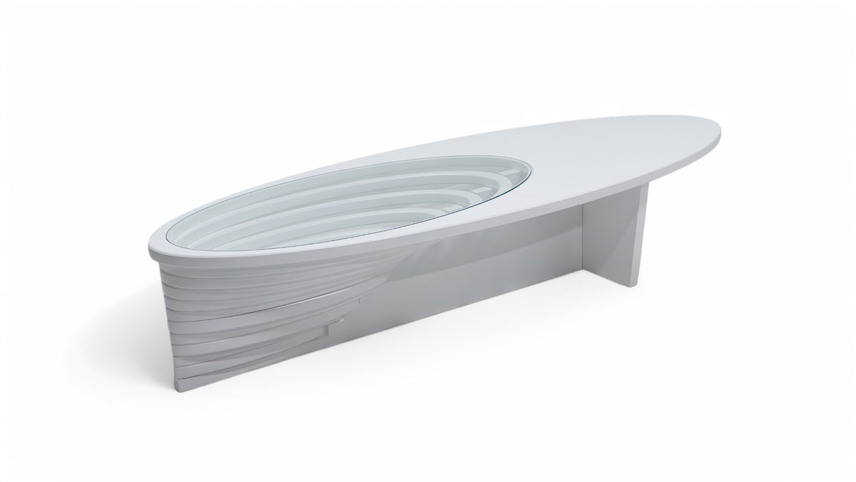 Sasha White Coffee Table corner detail