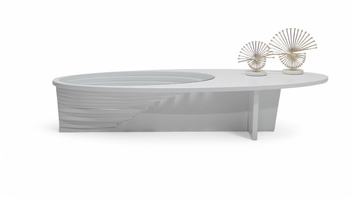 Sasha White Coffee Table front view