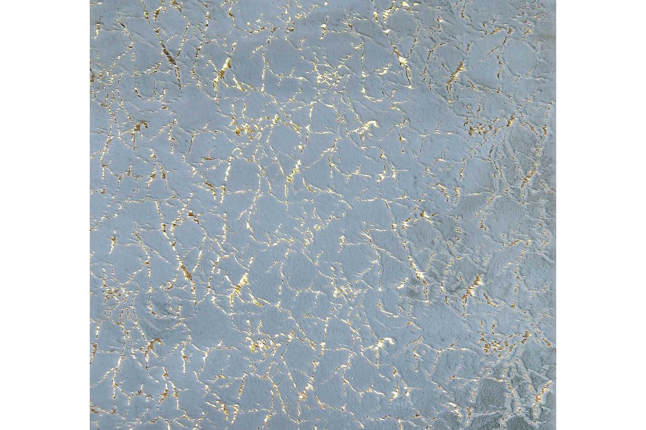 Rabbit Silver Gold medium rug showcasing silver and gold blend, front view