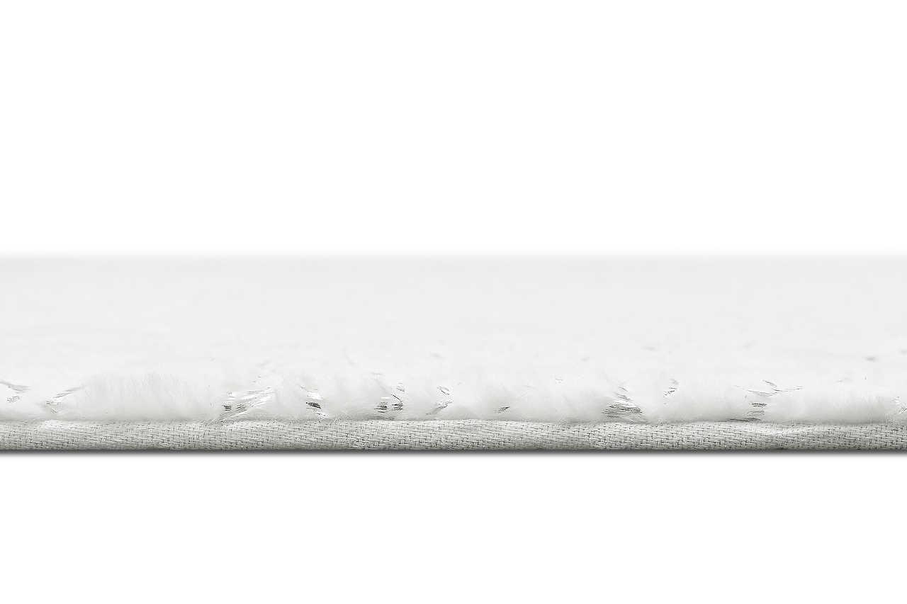 Rabbit White and Silver medium rug - detail close-up