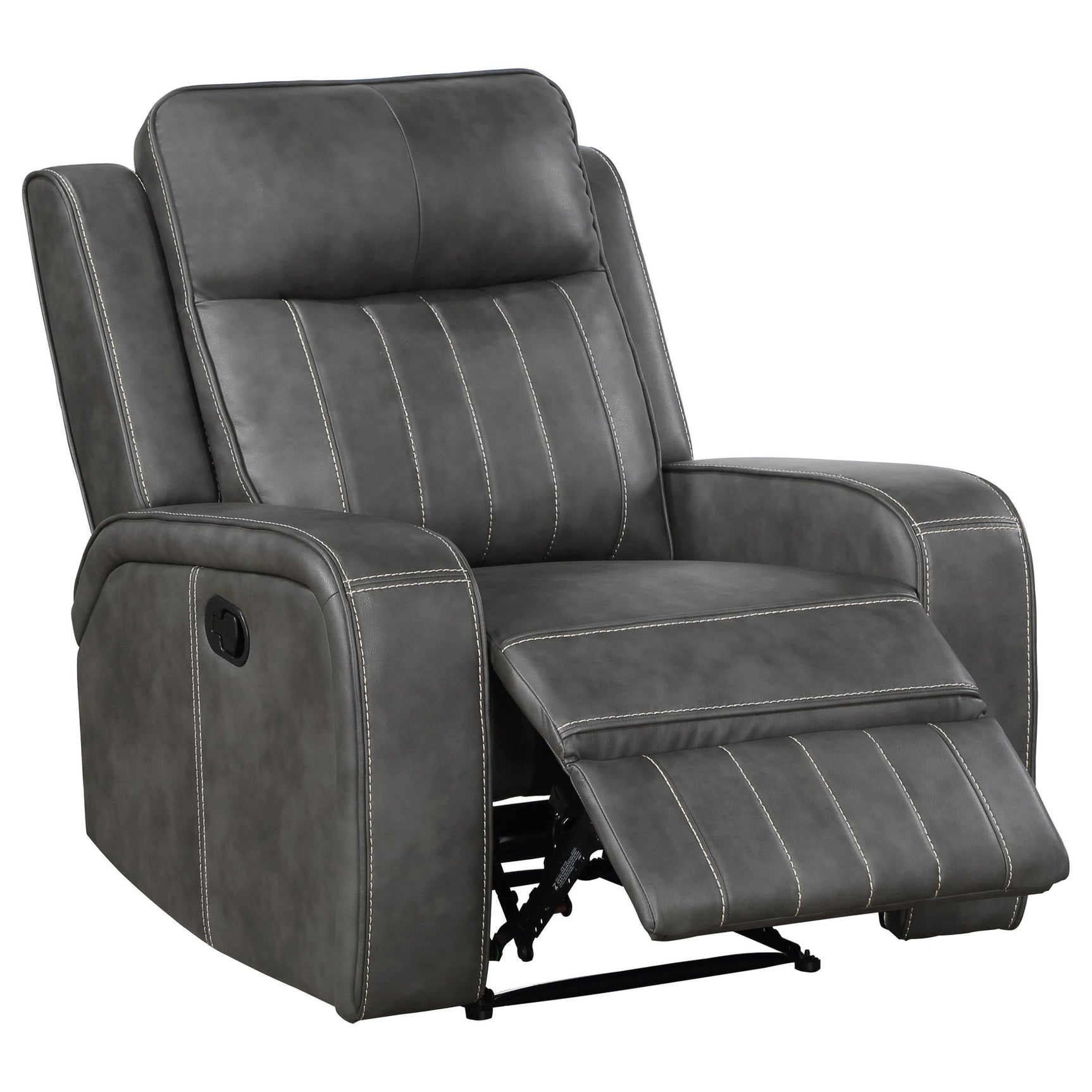 Loveseat with console open showing storage