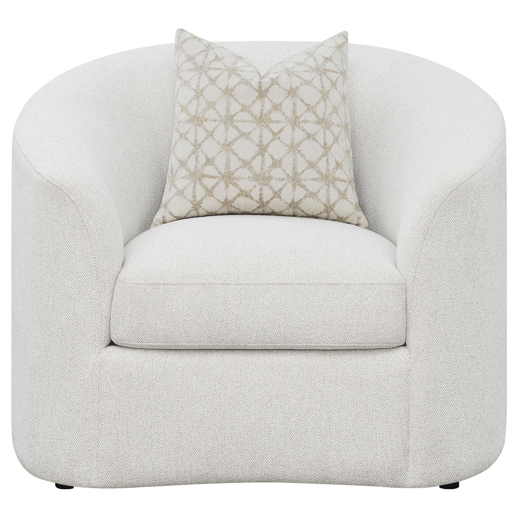 Detailed fabric texture on Rainn Latte Sofa Set