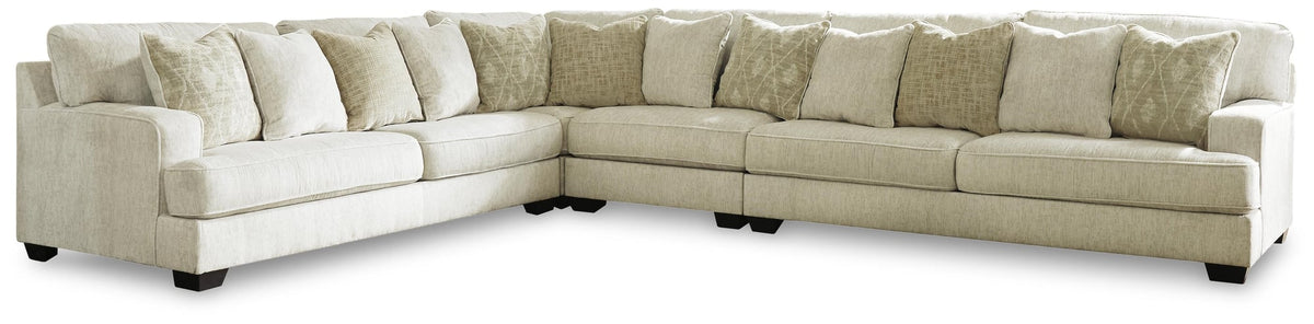 Rawcliffe Parchment Chenille 4-Piece Sectional - image 2