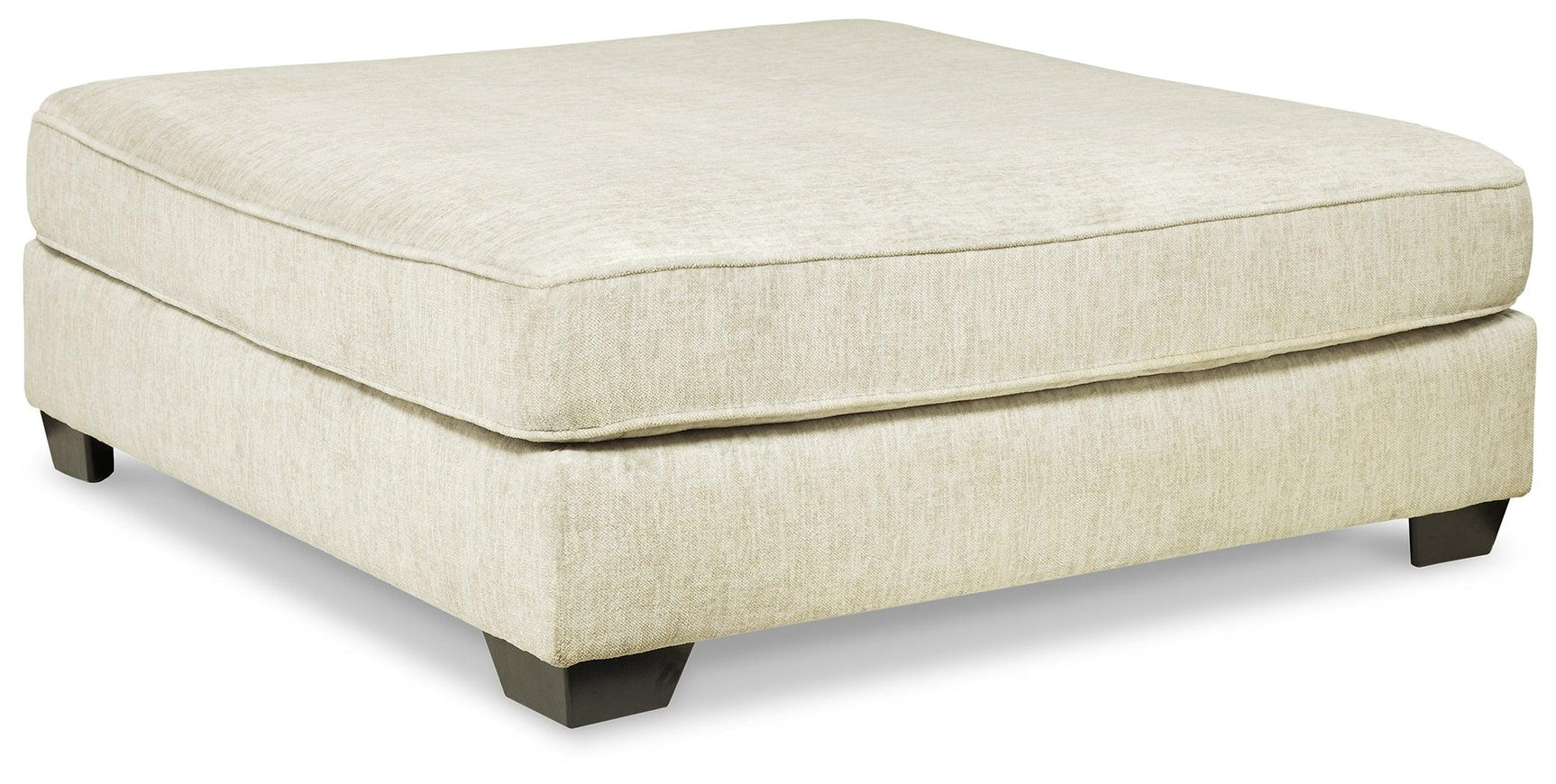detail view of Rawcliffe Parchment 4-Piece Sectional Sofa upholstery and cushions