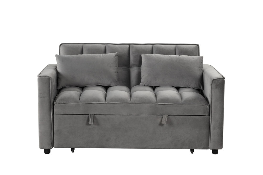 Relax gray sleeper sofa front view