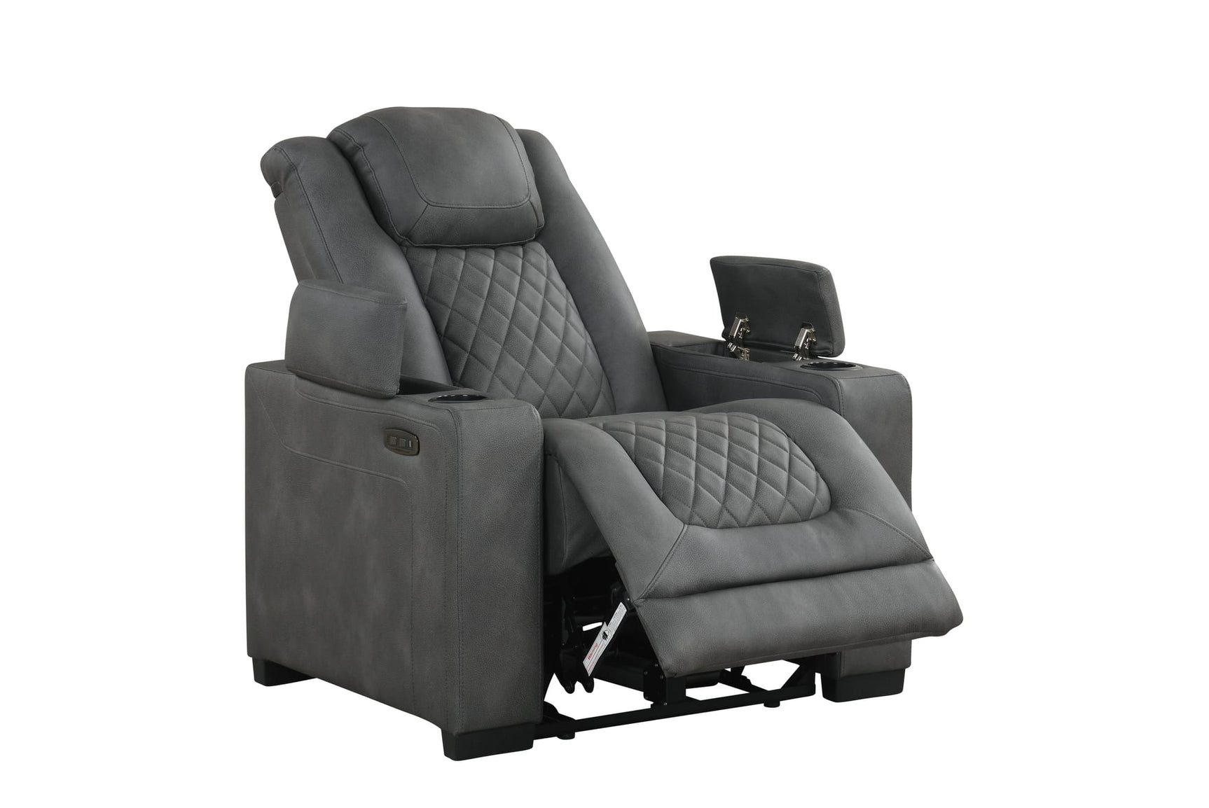 Rima Dark Grey Air Leather Reclining 3-Piece Living Room Set view 5
