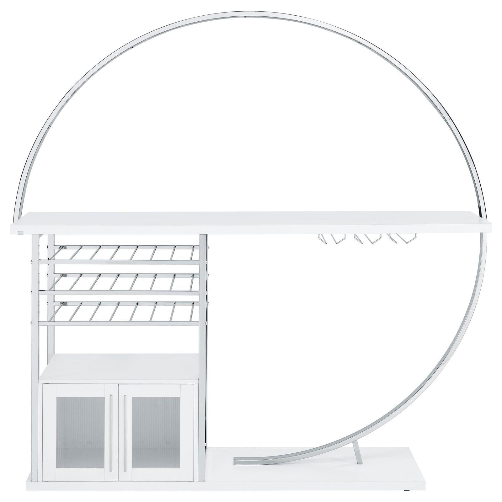 Risley bar white high gloss finish close-up