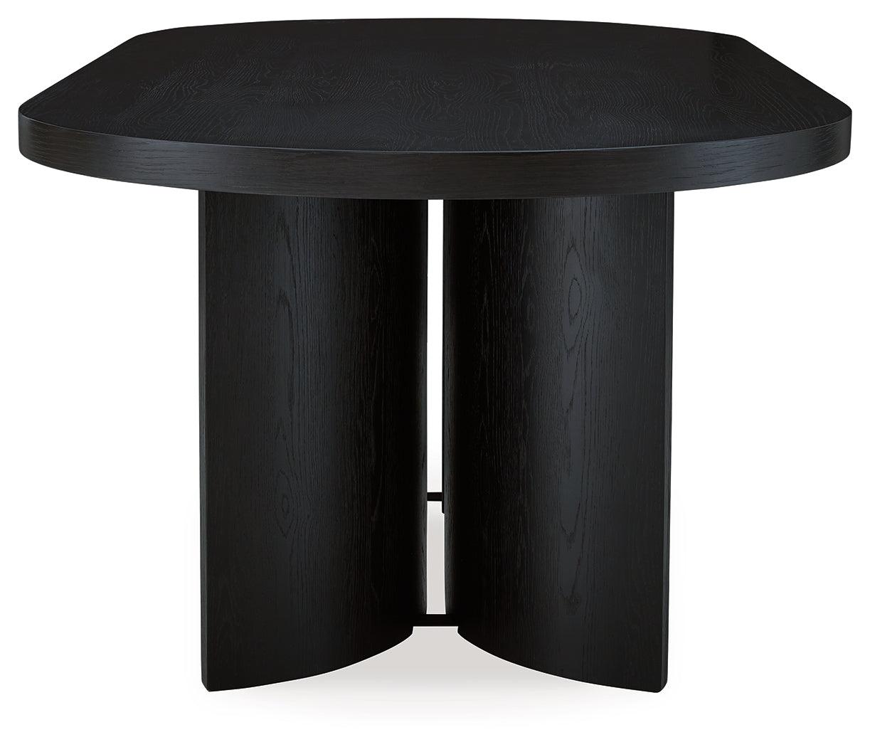Rowanbeck Dining Table seating arrangement with chairs