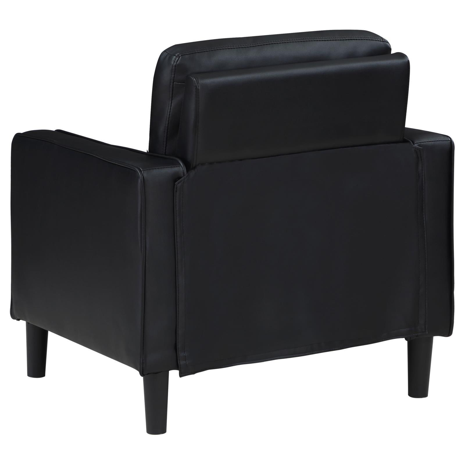 Chair with plastic feet on floor