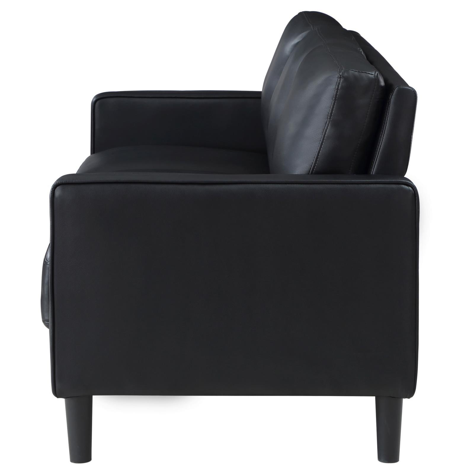 Side profile of Ruth Sofa showing track arms