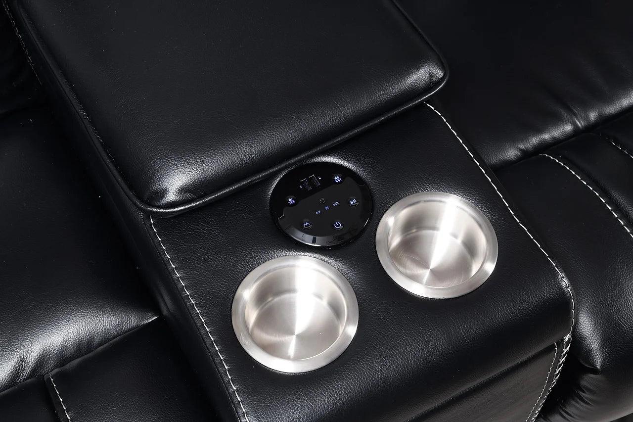 Recliner positioned with footrest extended