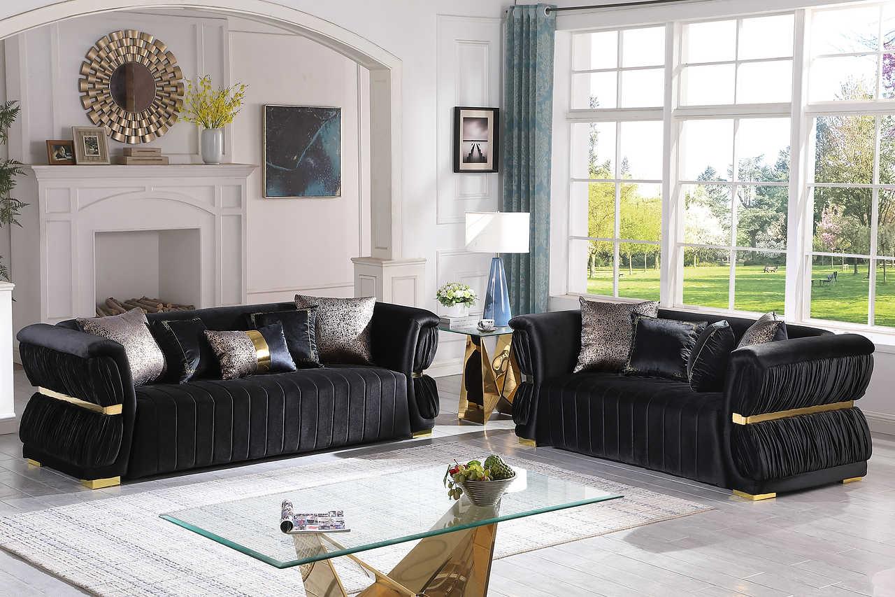 Back view of Anna Black Sherpa Upholstered Chair