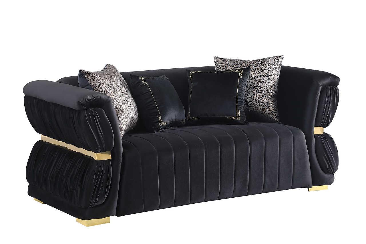 Anna Black Accent Chair styled in modern living room