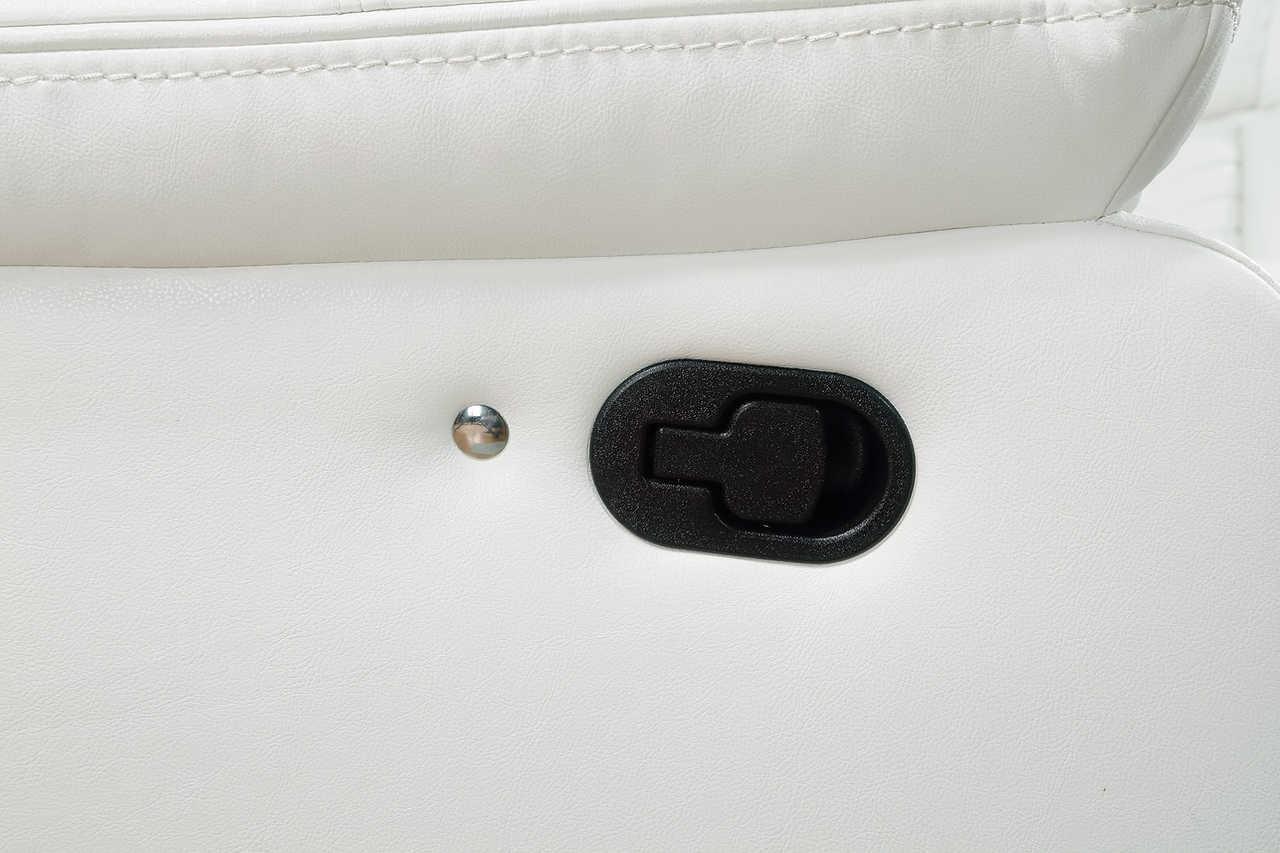 Right reclining loveseat with LED lighting and console