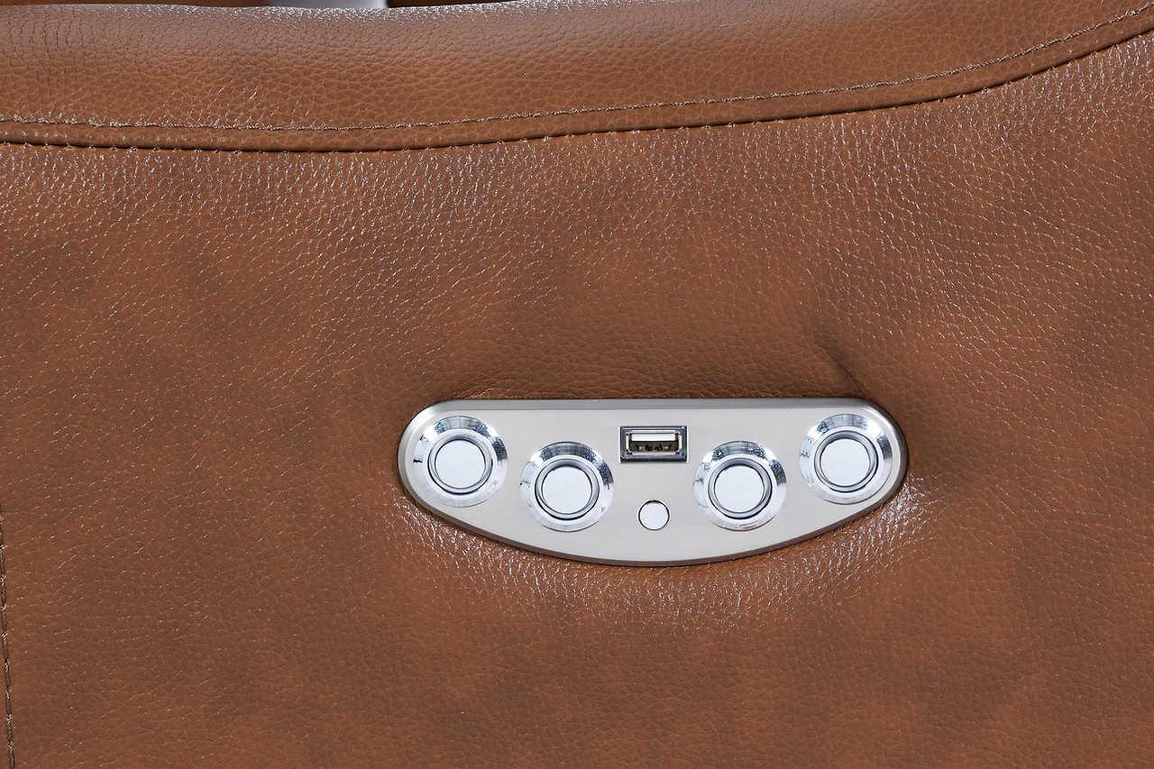 Victor sofa drop-down table with cupholder detail