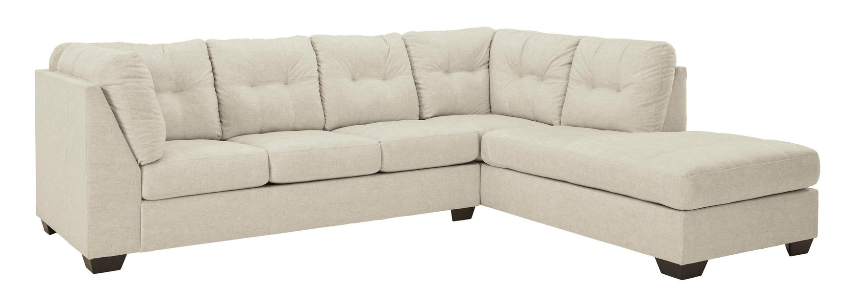 Side view of Ashley 808-06 sectional showcasing right-arm chaise
