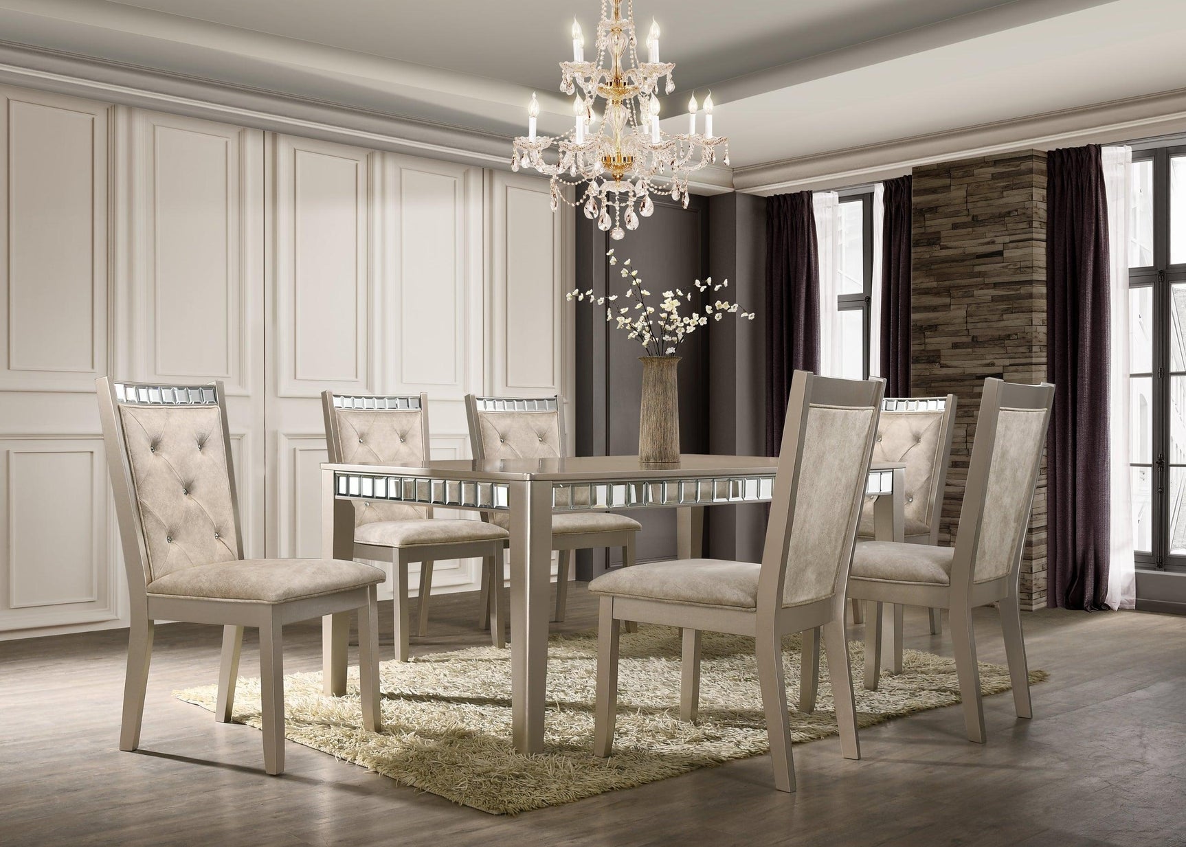 Clara - Dining Table + 6 Chair Set - Ella Furniture