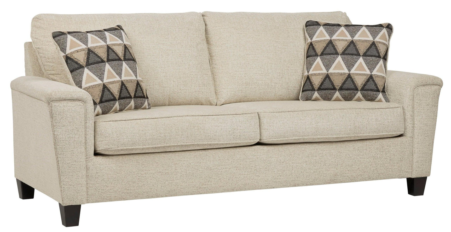 Abinger Natural Polyester Upholstered Queen Sofa Sleeper Side Angle