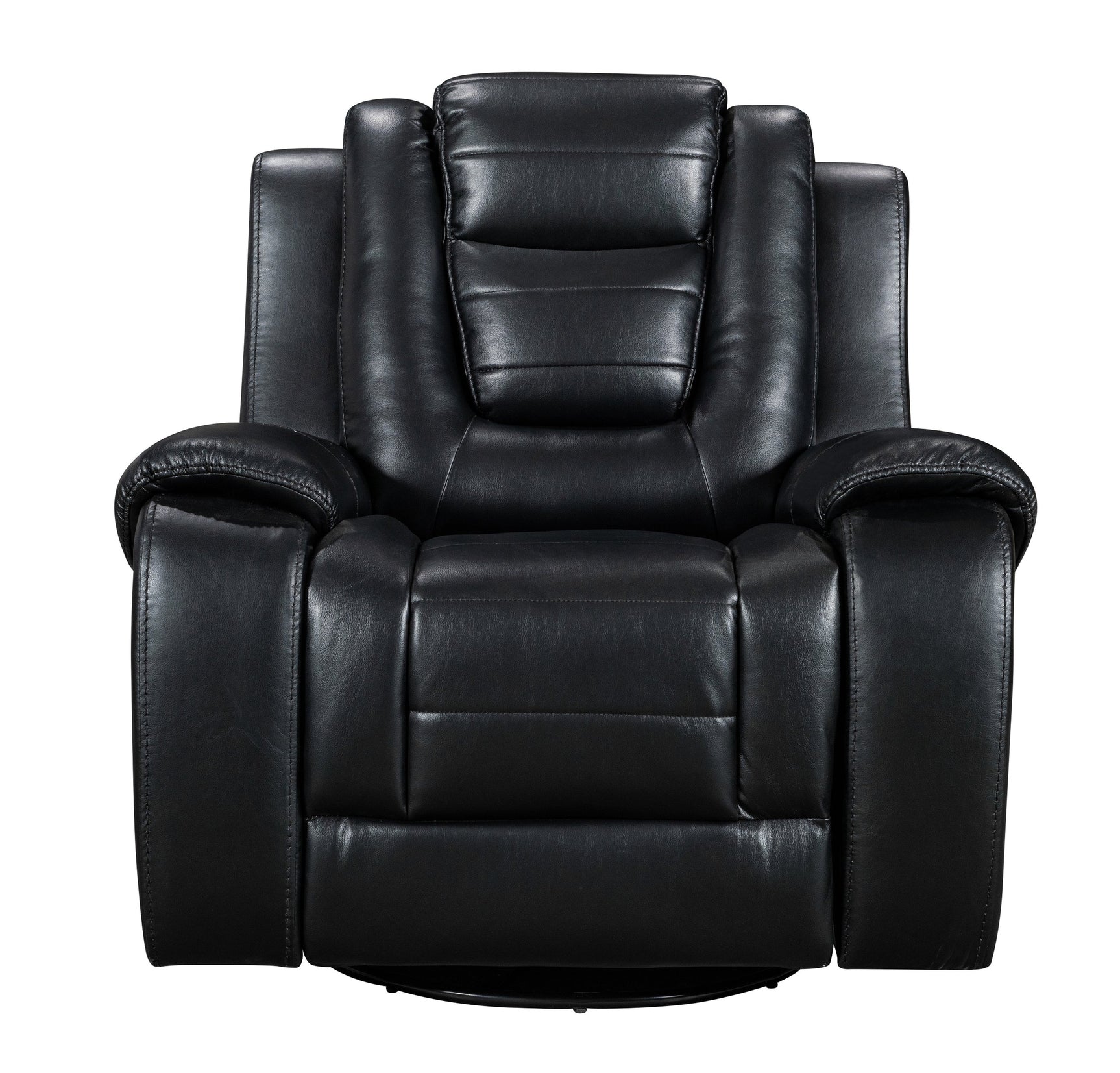 Close-up of black leather gel upholstery