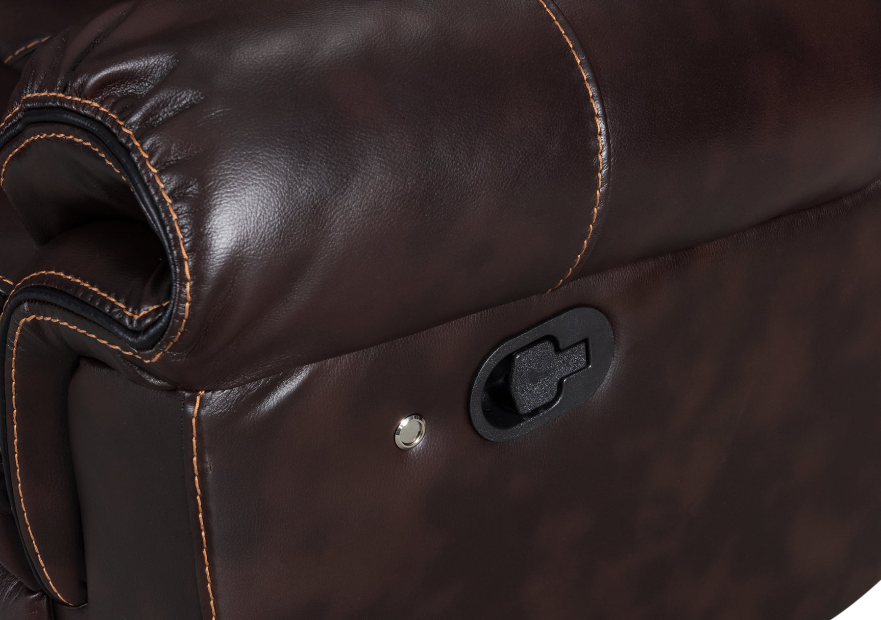 Alexa2023 sofa side view highlighting smartphone charging pad