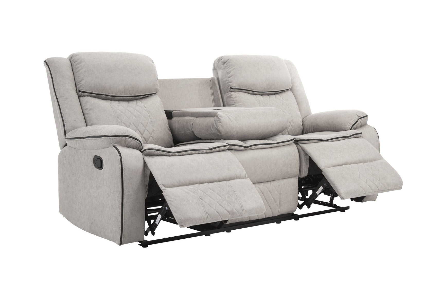 Weston Stone reclining sofa with dropdown