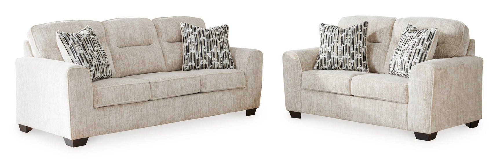 Side view of Ashley 505-05 sofa and loveseat set