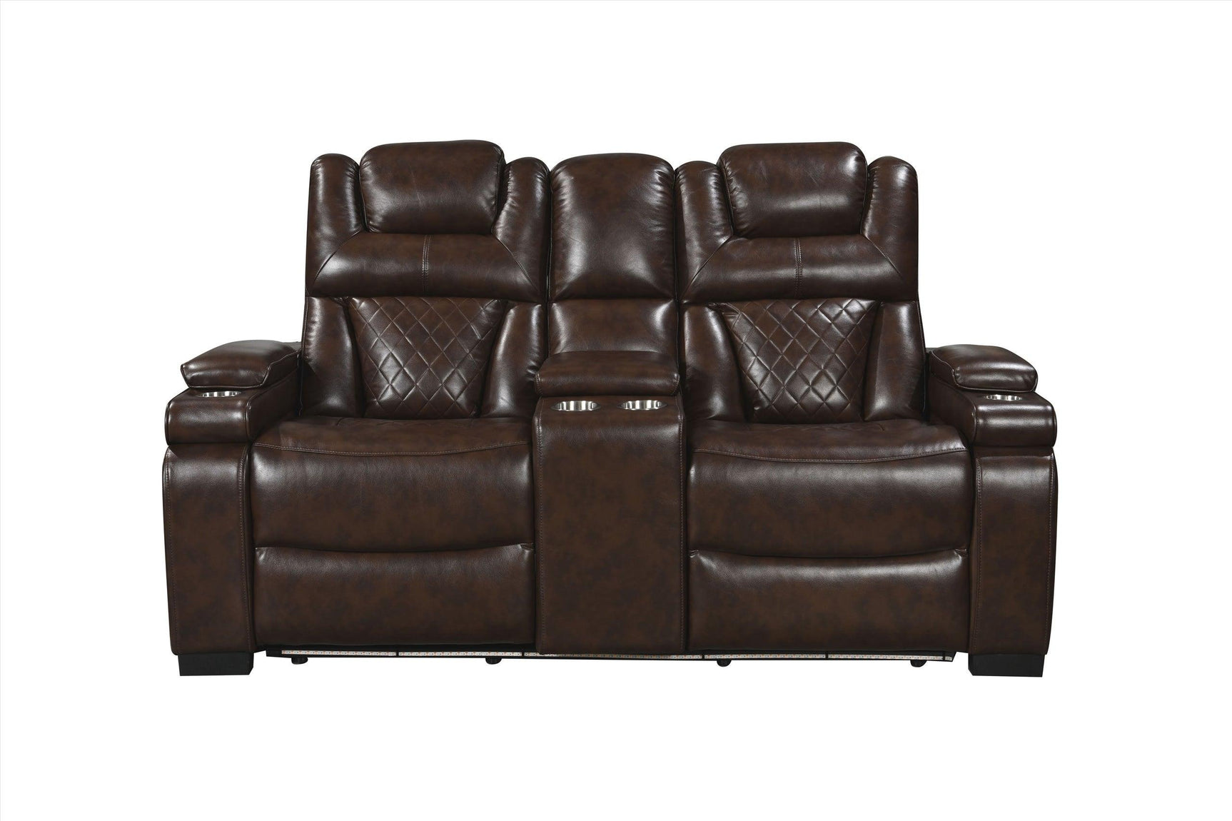 Woodland Brown 3-Piece power recliner chair side angle