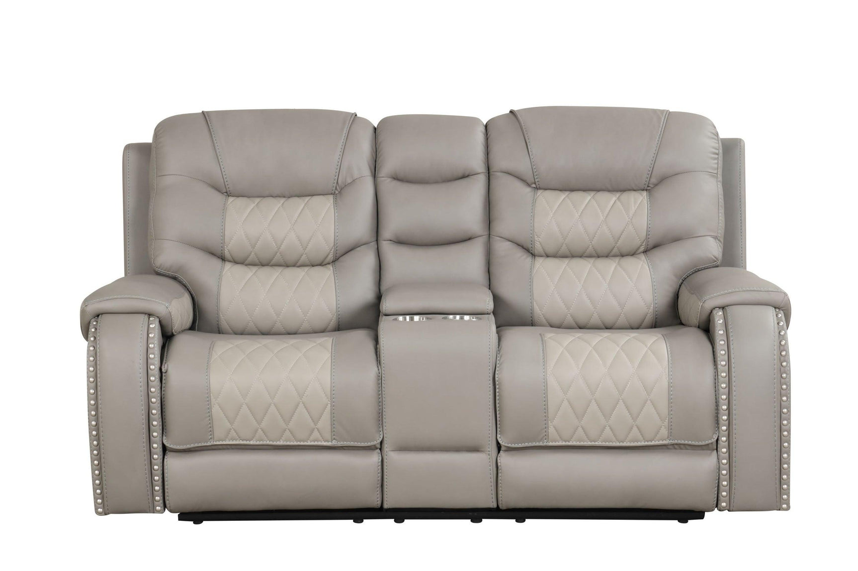 Ashley1004 recliner with glider in leather gel upholstery