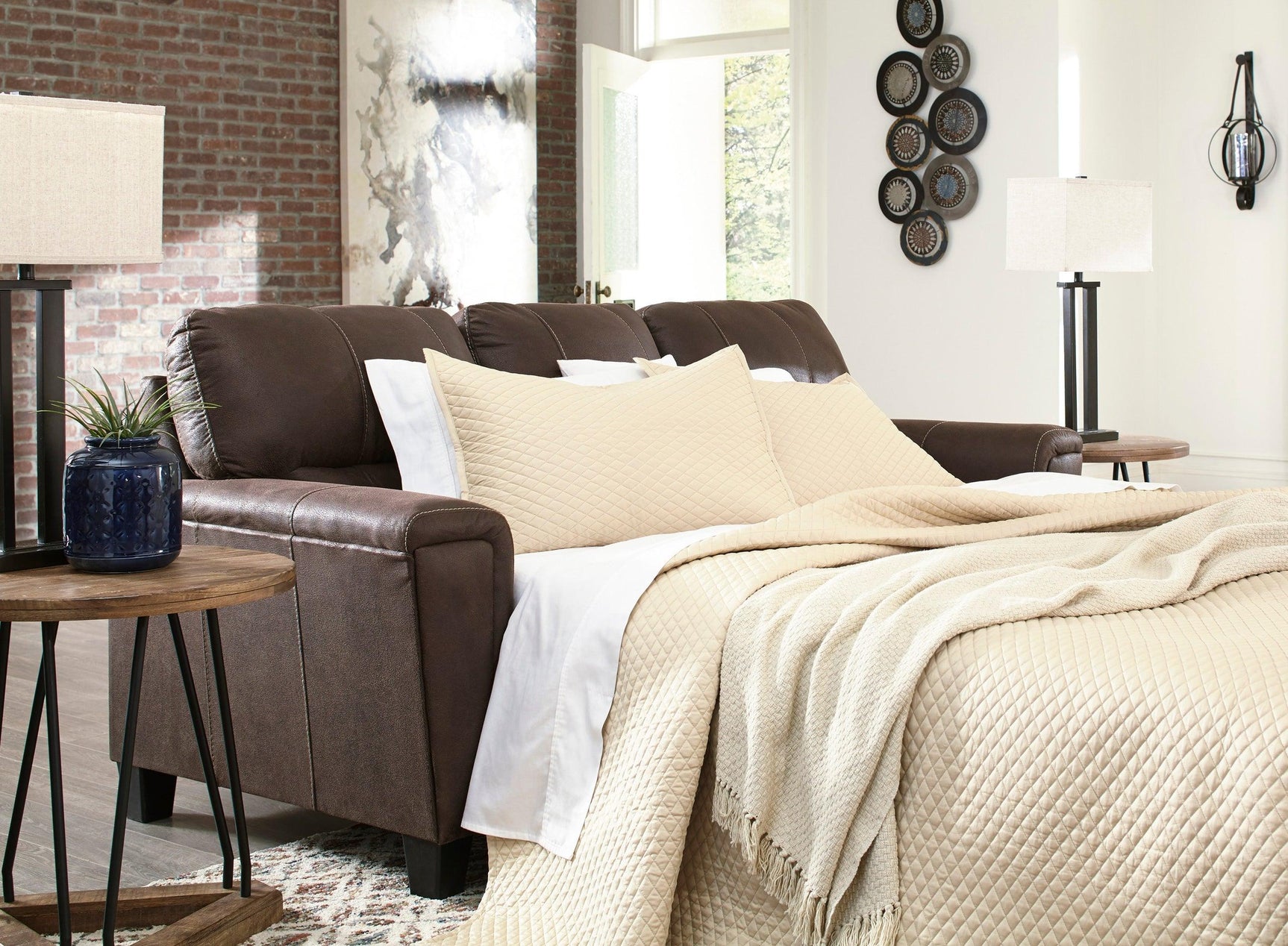 Ashley 9400339 queen sofa sleeper opened as bed