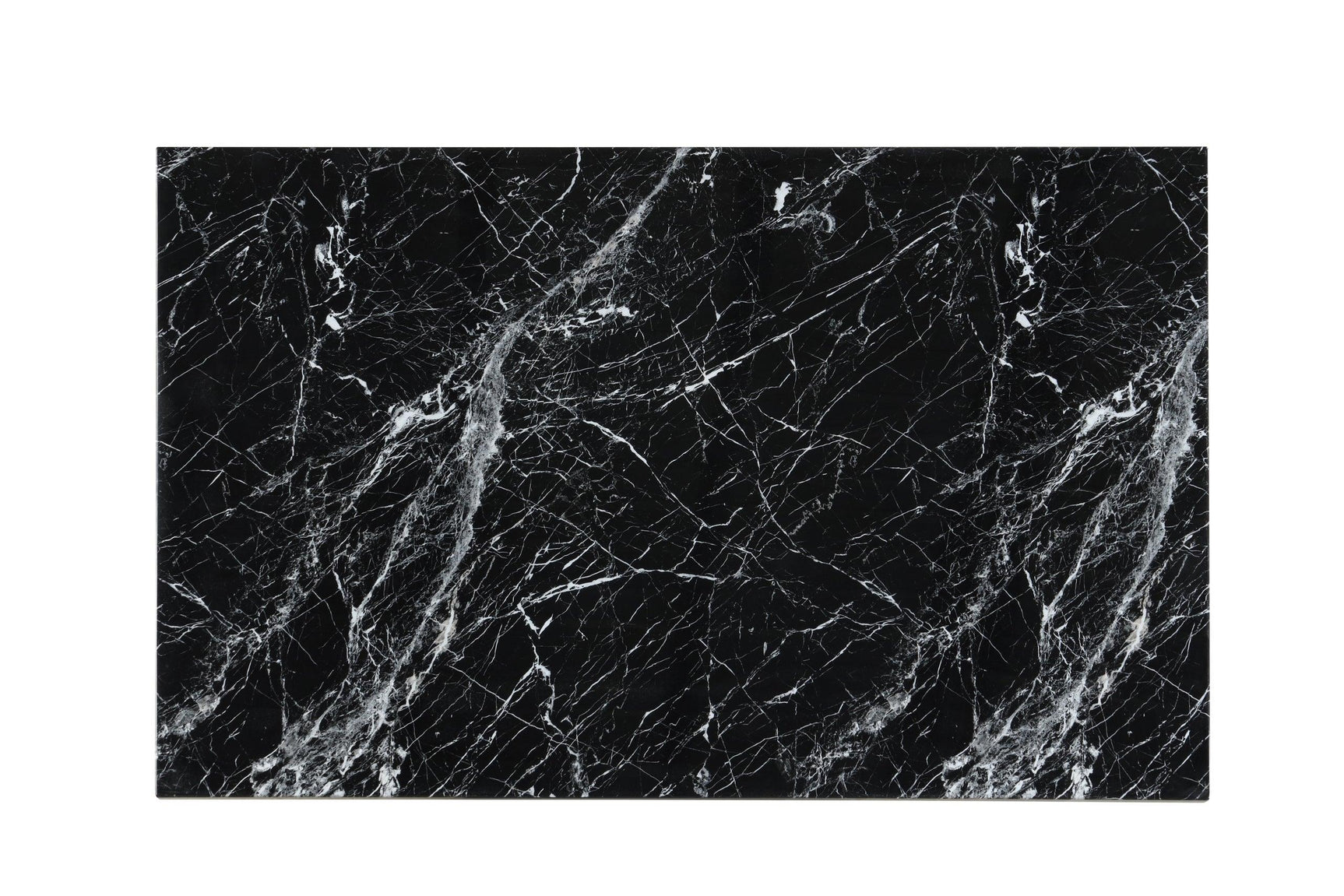 close-up detail of faux marble tabletop and velvet chair upholstery