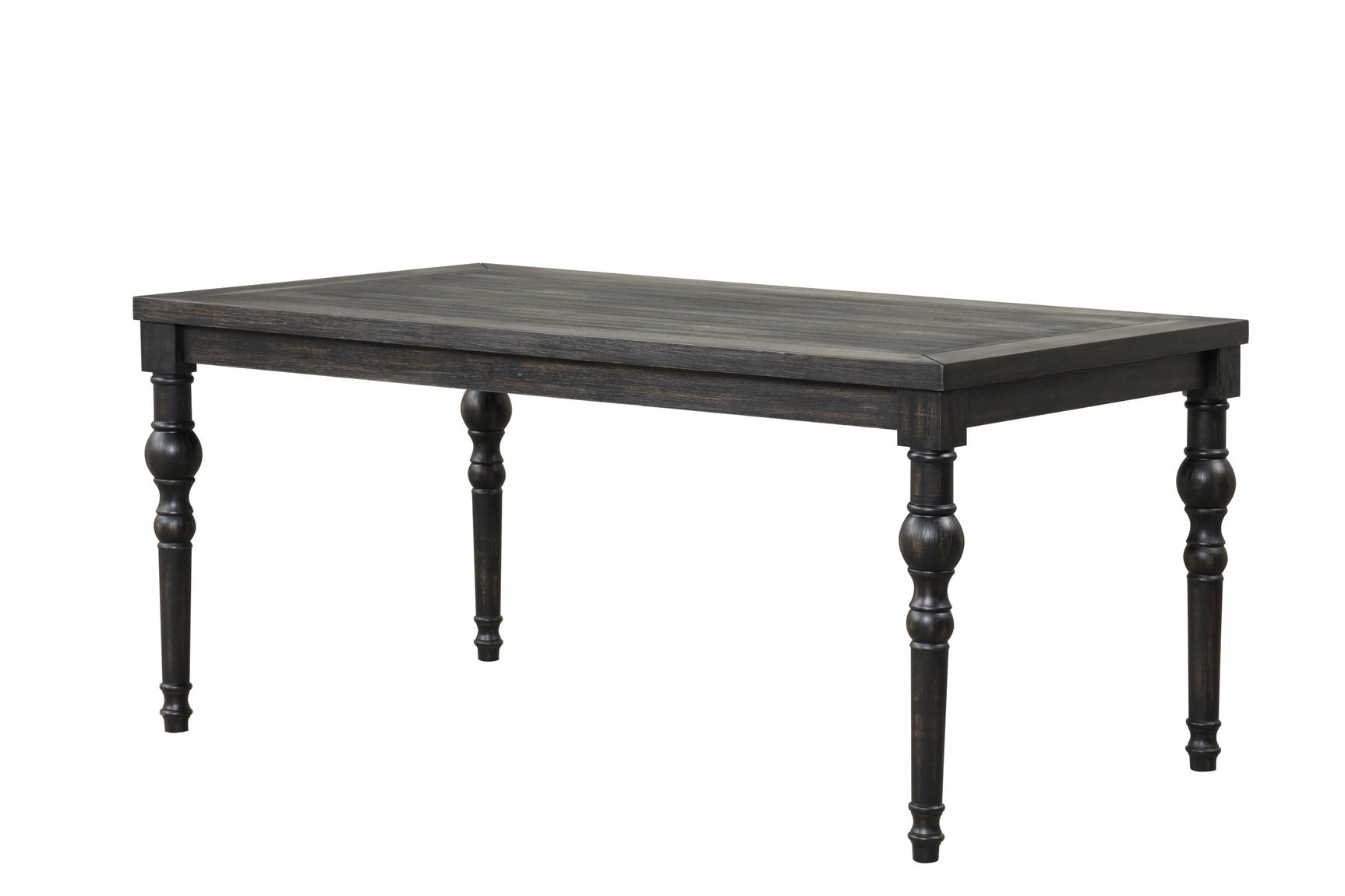 Close-up detail of Farah Gray Dining Room Set chair and table