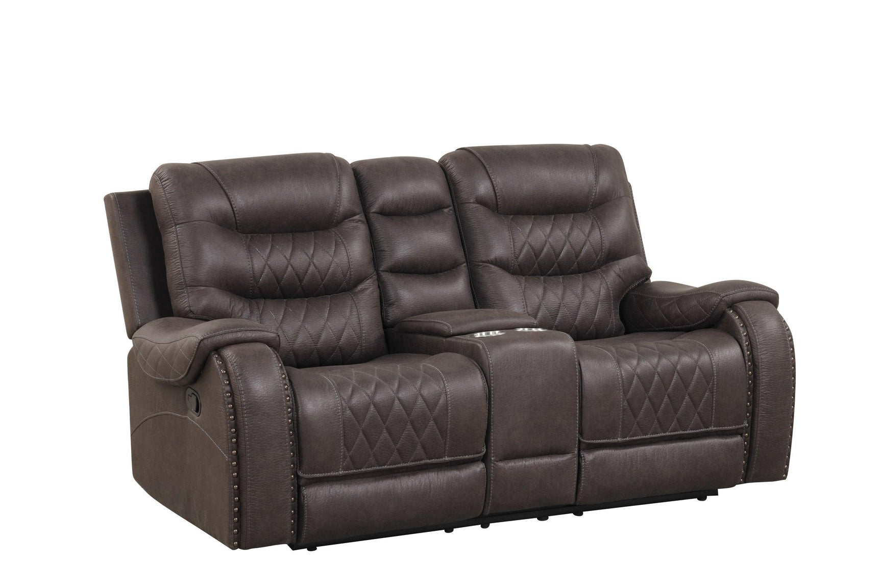 Ashley3002 loveseat with power box and storage console