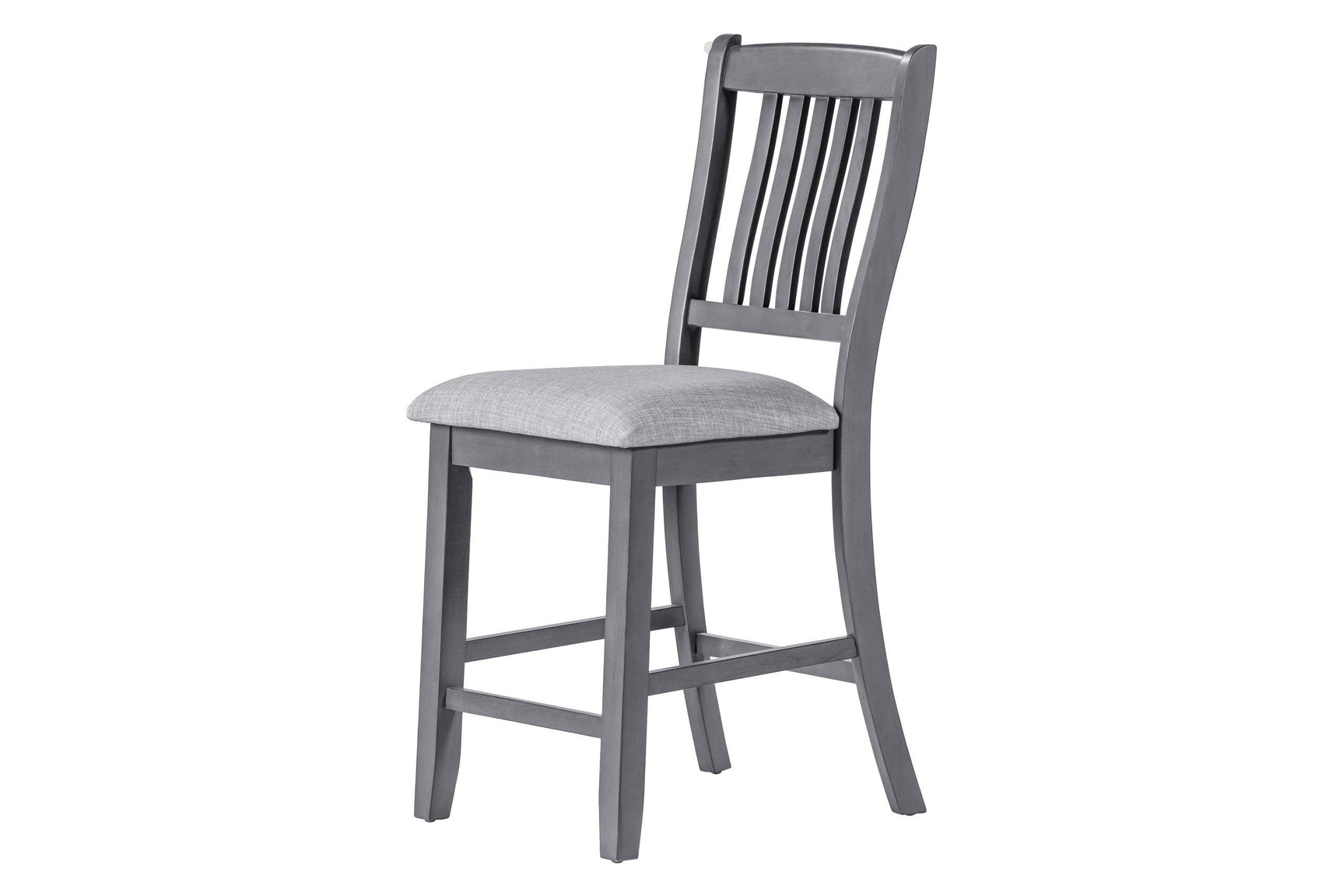 Close-up detail of Groma Gray Fabric Dining Set upholstery and table surface