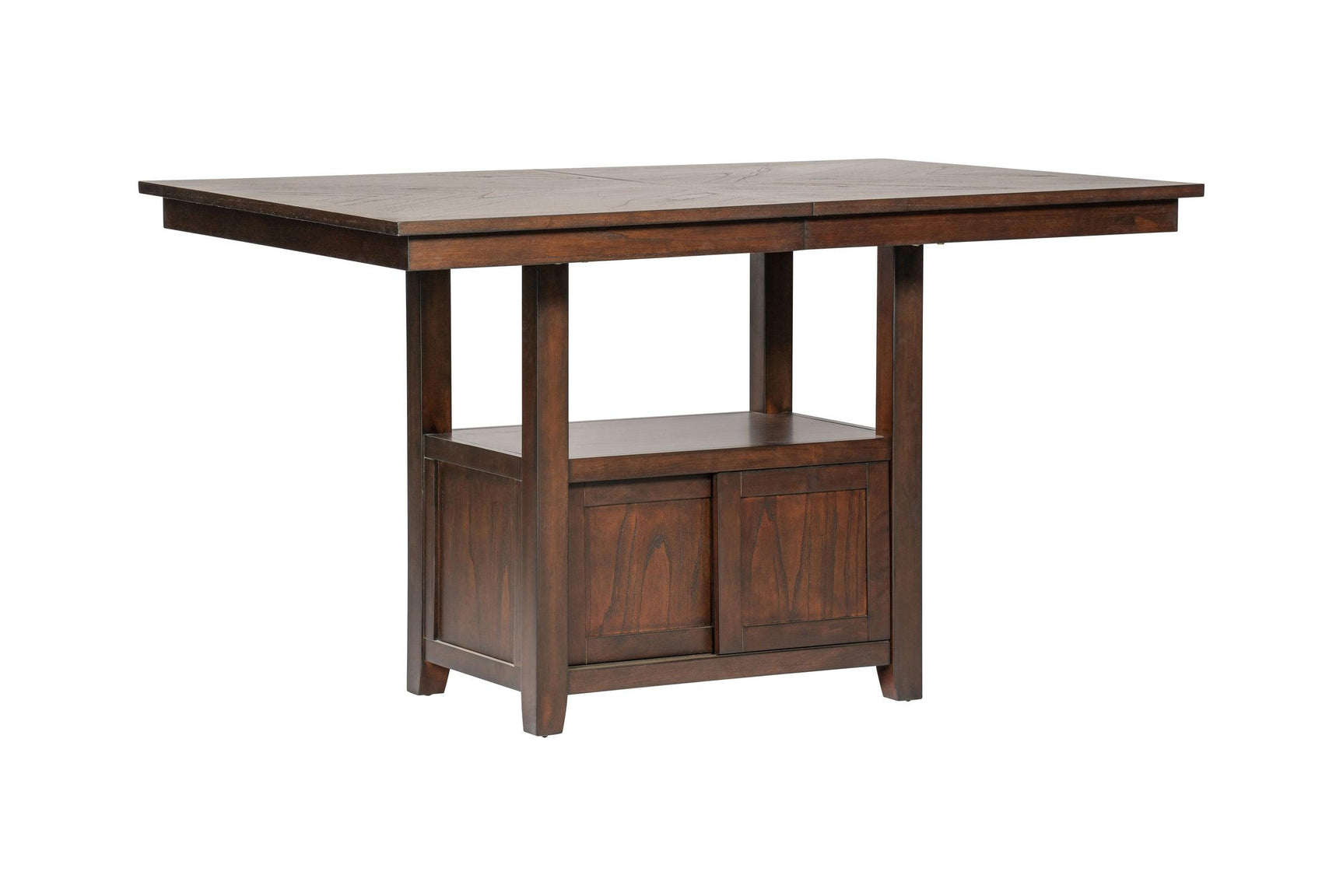 side view of Bill Brown Faux Leather Counter Height Dining Set